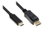 Good Connections Adapterkabel USB-C zu DisplayPort 1.2 4K2K/ UHD 1m schwarz