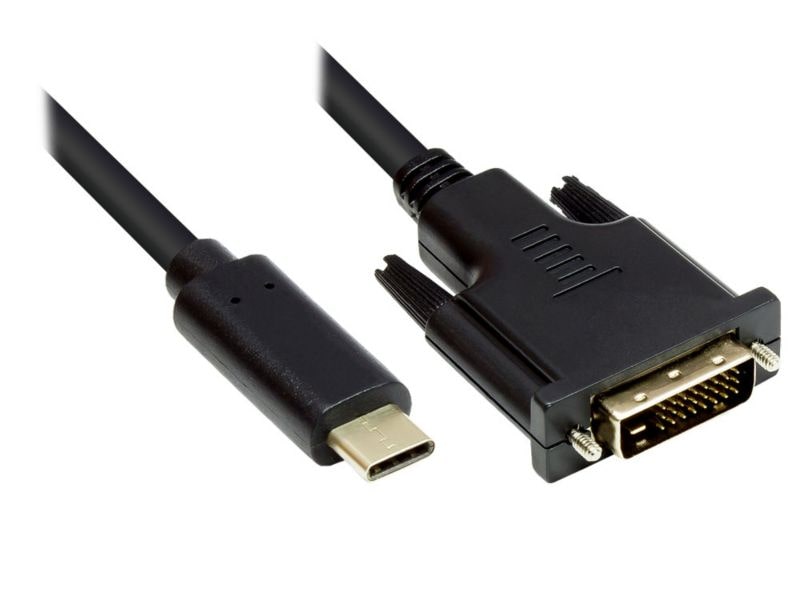 Good Connections Adapterkabel USB-C zu DVI 24+1 2m schwarz