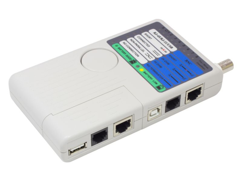 Good Connections Netzwerk-Kabeltester mit Remote-Einheit für RJ45/RJ11/USB/BNC