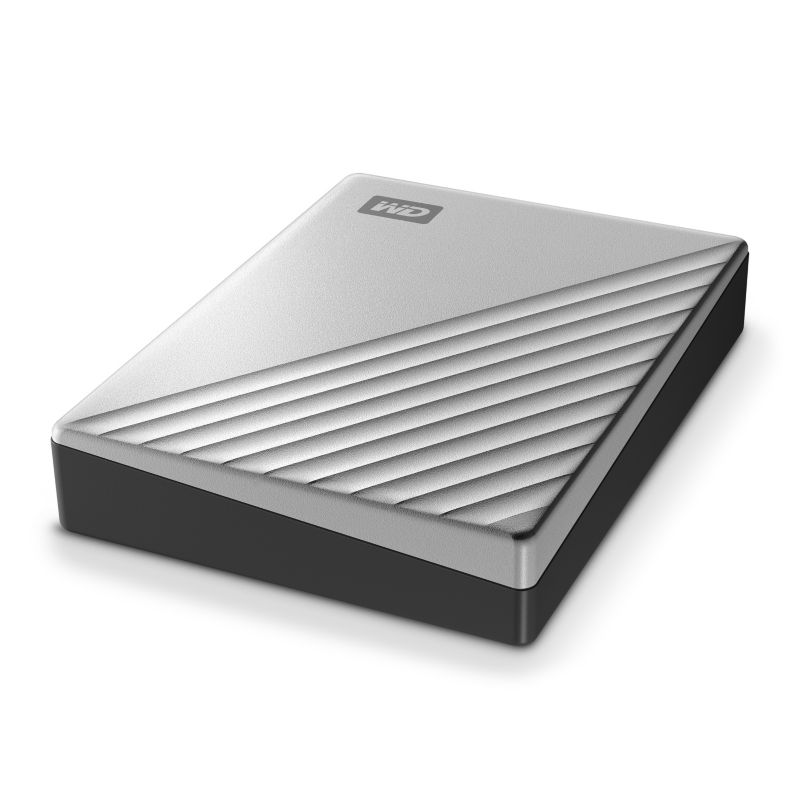 WD My Passport Ultra USB3.0 &amp; USB-C 4TB 2.5zoll - Silber