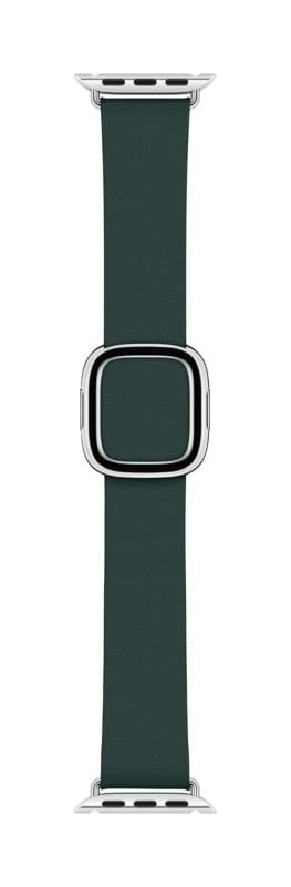 Apple Watch 40mm Modernes Lederarmband Waldgrün medium