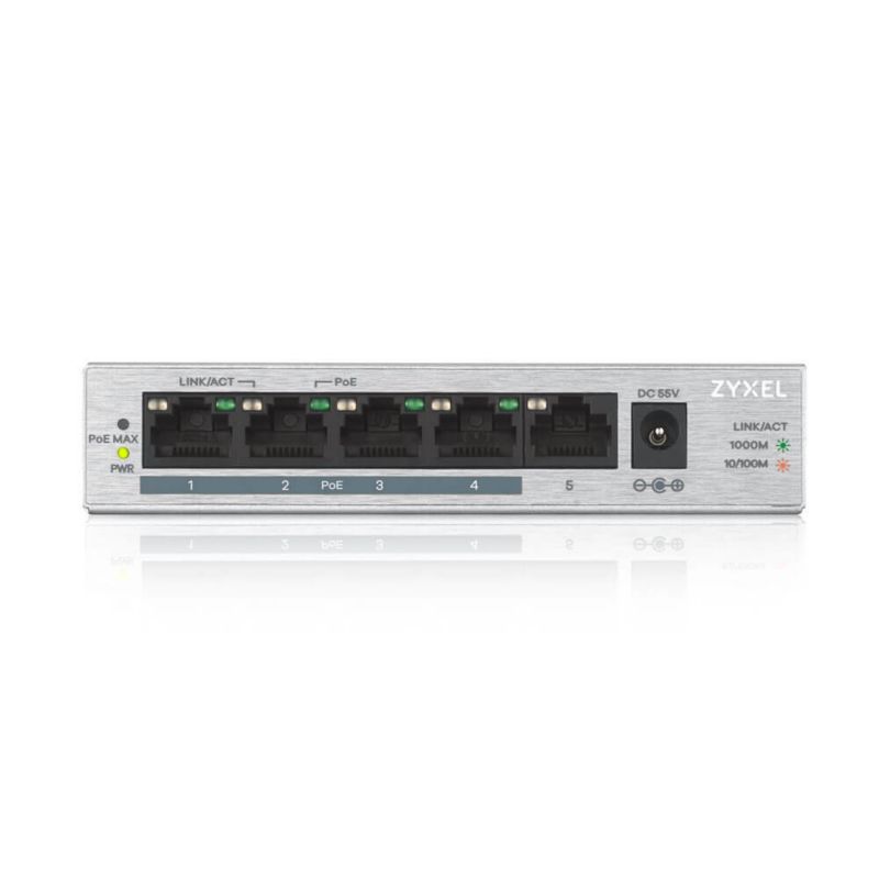 ZyXEL GS1005HP 5-Port Gigabit Unmanaged PoE+ Switch