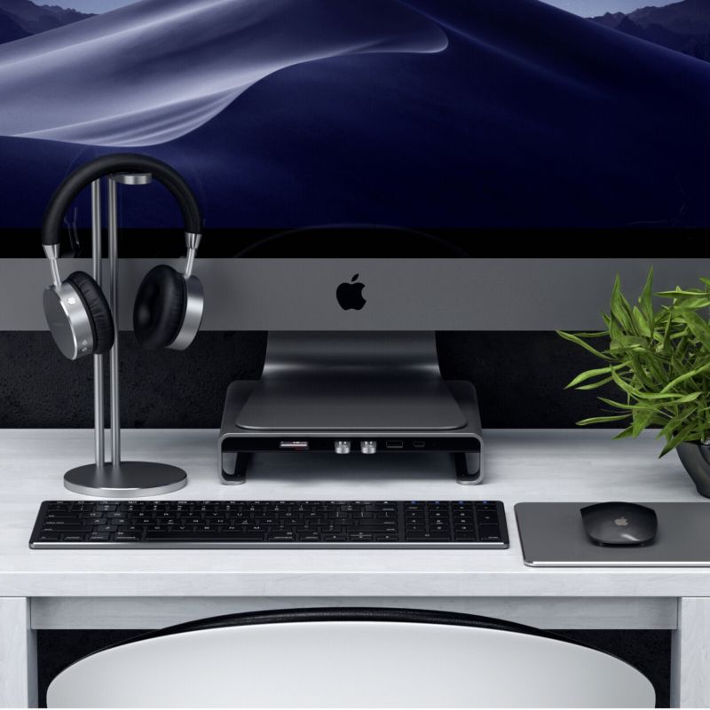 Satechi Aluminum Monitor Stand Hub für iMac space gray