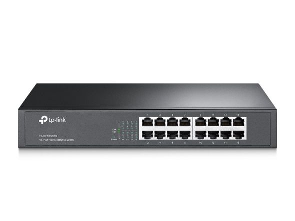 *TP-LINK TL-SF1016DS 16x Port Switch Unmanaged 13-Zoll-Stahlgehäuse