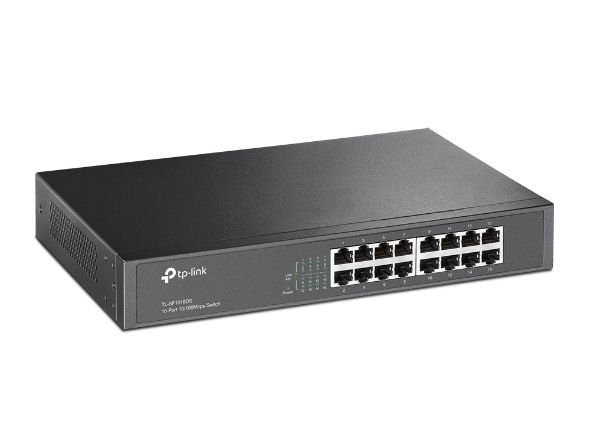 *TP-LINK TL-SF1016DS 16x Port Switch Unmanaged 13-Zoll-Stahlgehäuse