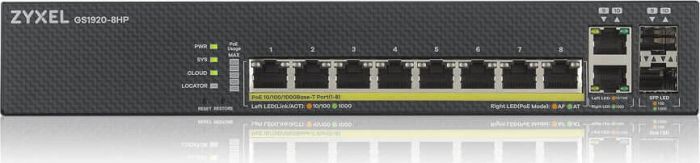 ZyXEL GS1920-8HPv2 Smart Switch (8x 10Gigabit PoE+)