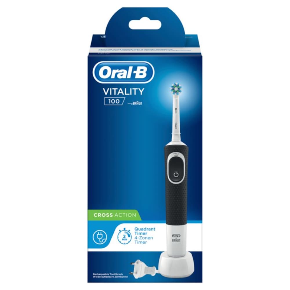 Oral-B Vitality 100 CrossAction Elektrische Zahnbürste schwarz