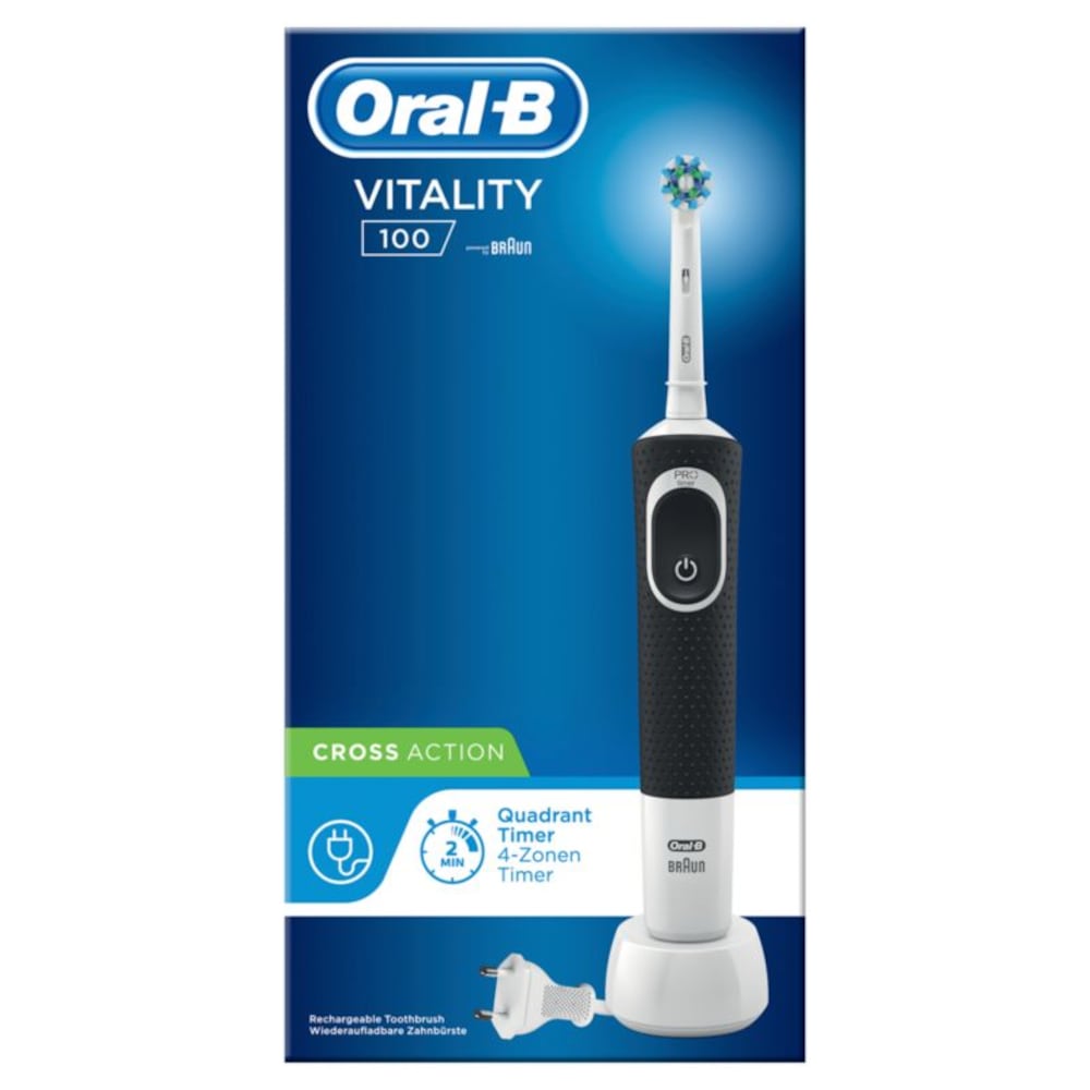 Oral-B Vitality 100 CrossAction Elektrische Zahnbürste schwarz