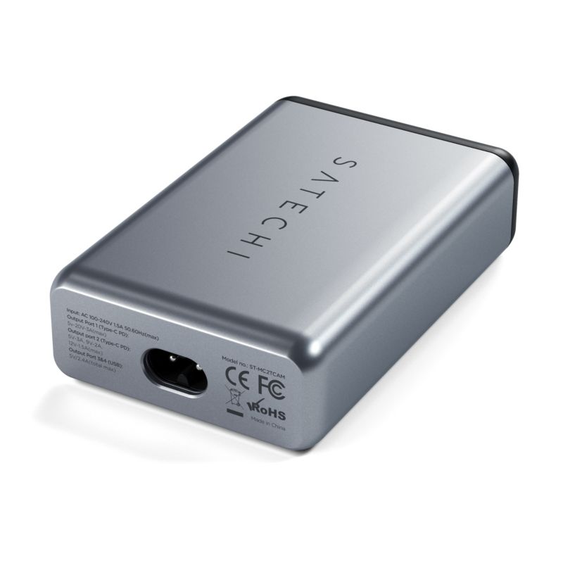 Satechi 75W Dual Type-C PD Travel Charger gray