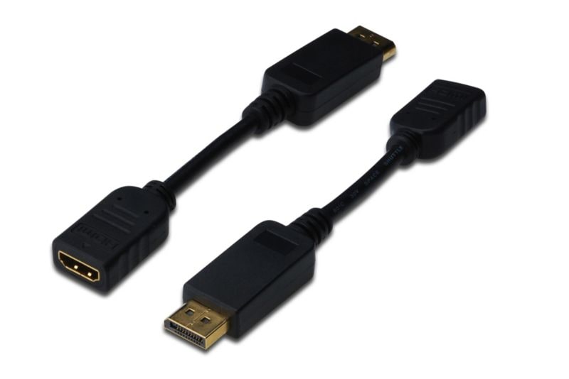 DIGITUS AK-340408-001-S DisplayPort Adapterkabel, DP/St - HDMI Typ A/Bu