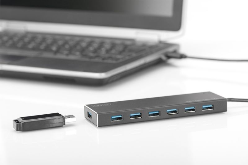 DIGITUS DA-70241-1 USB 3.0 Office Hub, 7-Port