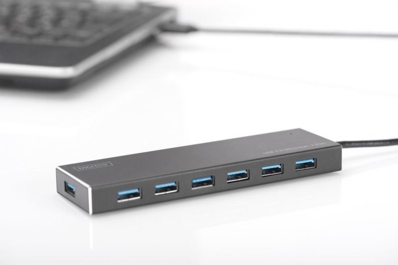 DIGITUS DA-70241-1 USB 3.0 Office Hub, 7-Port