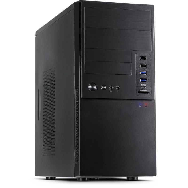 InterTech Micro Tower Gehäuse IT-6865 Schwarz 2xUSB 3.0