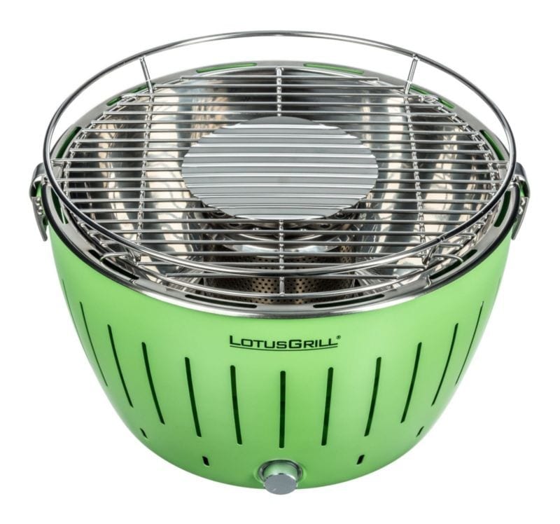 LotusGrill Holzkohlegrill 34cm rauchfrei, limet­ten­grün