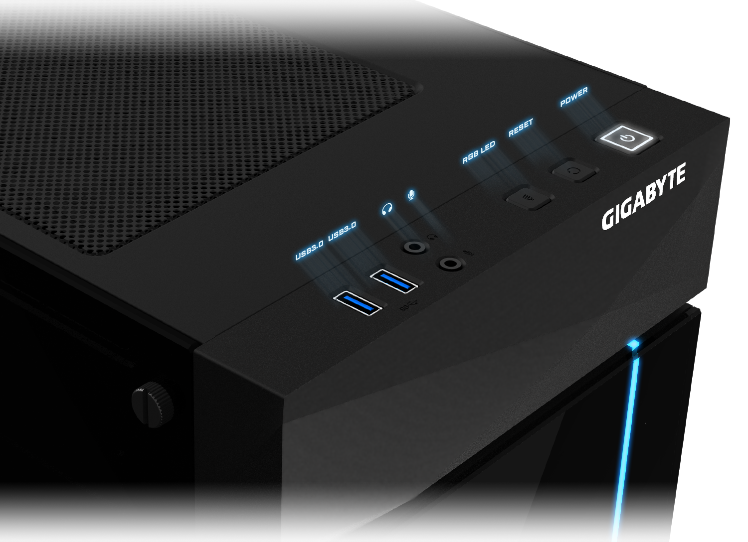 Gigabyte GB-C200G Midi Tower Gaming Gehäuse mit Sichtfenster