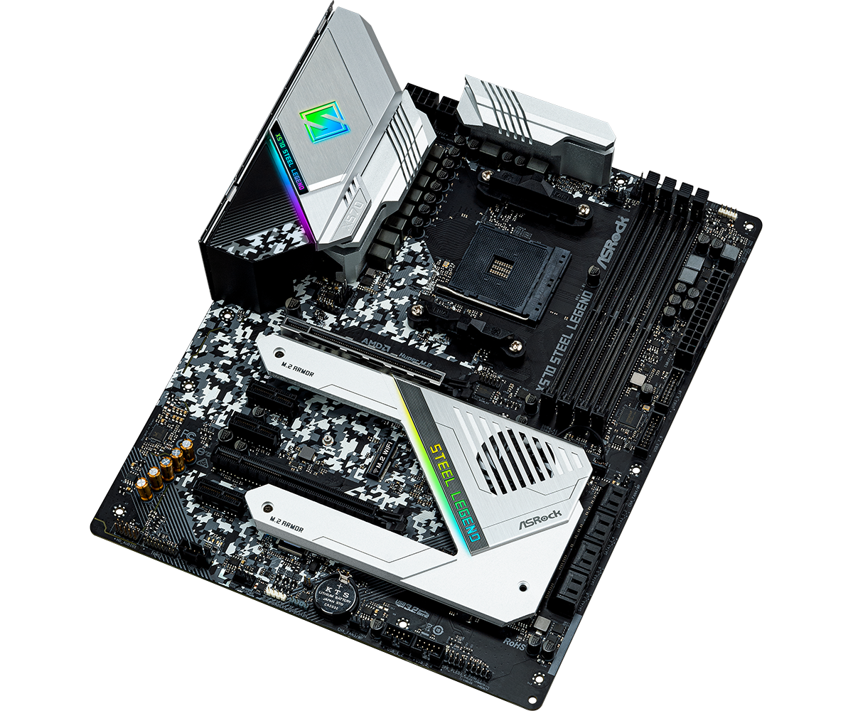 ASRock X570 Steel Legend AM4 ATX Mainboard M.2/HDMI/DP/USB3.2(Gen2)/BT