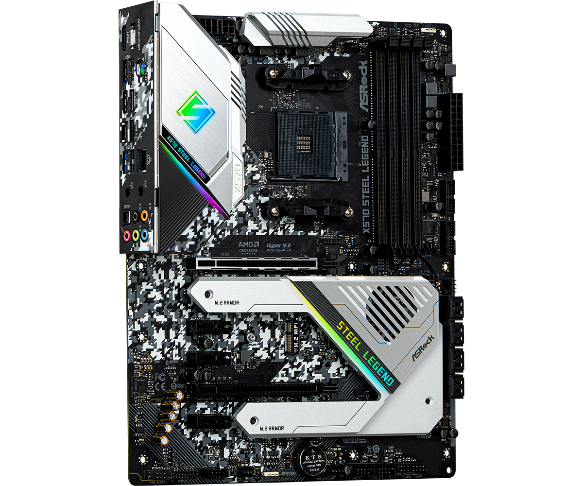 ASRock X570 Steel Legend AM4 ATX Mainboard M.2/HDMI/DP/USB3.2(Gen2)/BT