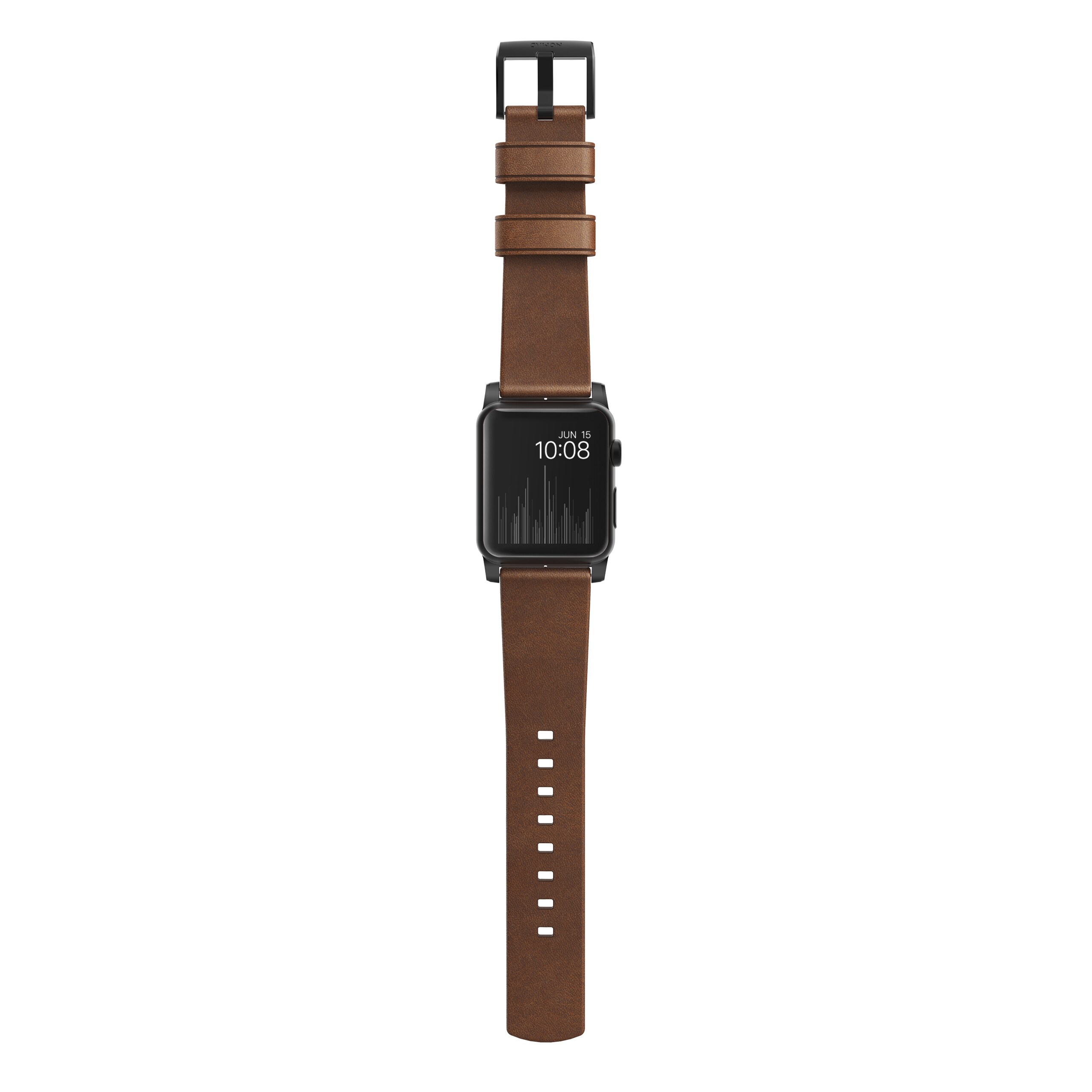 Nomad Strap Modern Leather Connector black für Apple Watch 42/44mm braun