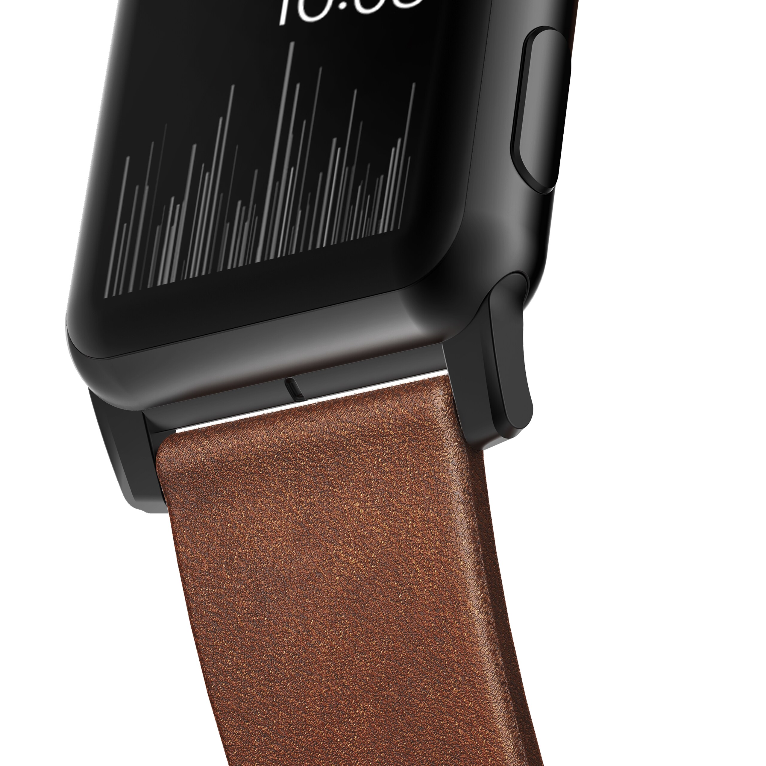 Nomad Strap Modern Leather Connector black für Apple Watch 42/44mm braun