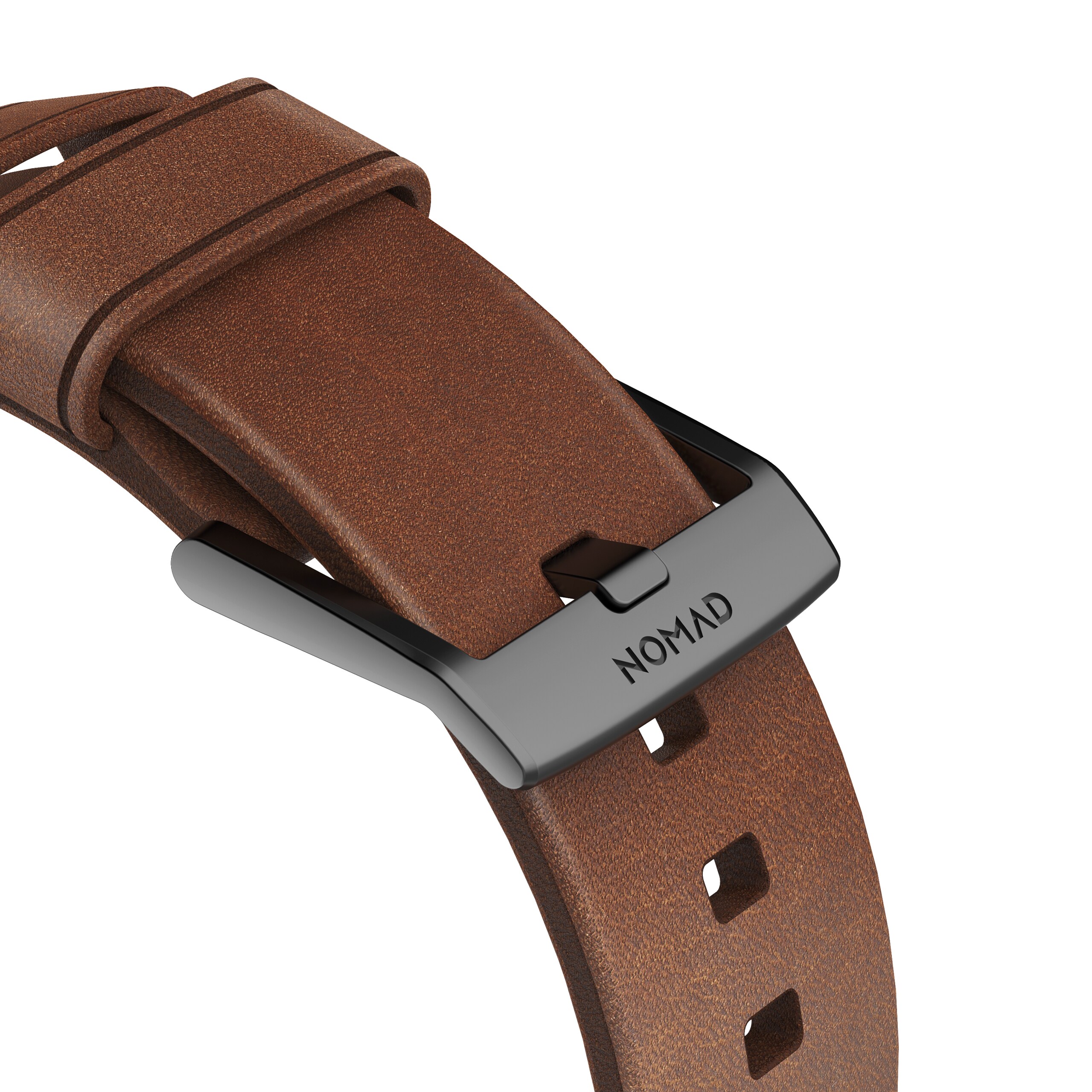 Nomad Strap Modern Leather Connector black für Apple Watch 42/44mm braun