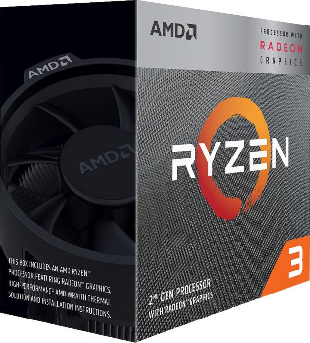 AMD Ryzen 3 3200G (4x 3,6 GHz) 6MB Sockel AM4 CPU BOX (Wraith Stealth Kühler)