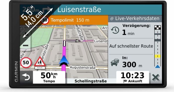 Garmin DriveSmart 55 MT-S EU Europa Navigationsgerät 13,9cm Freisprechen
