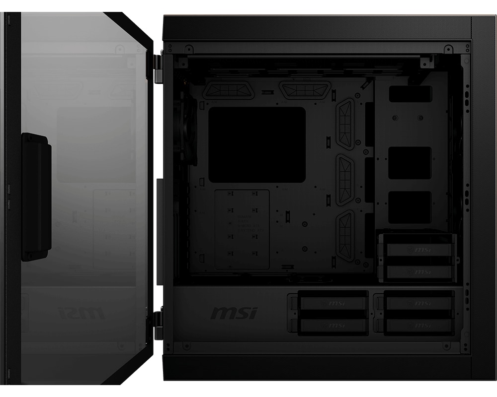 MSI MPG Sekira 500G MIDI Tower RGB Gaming Gehäuse, Echtglas Seitenfenster