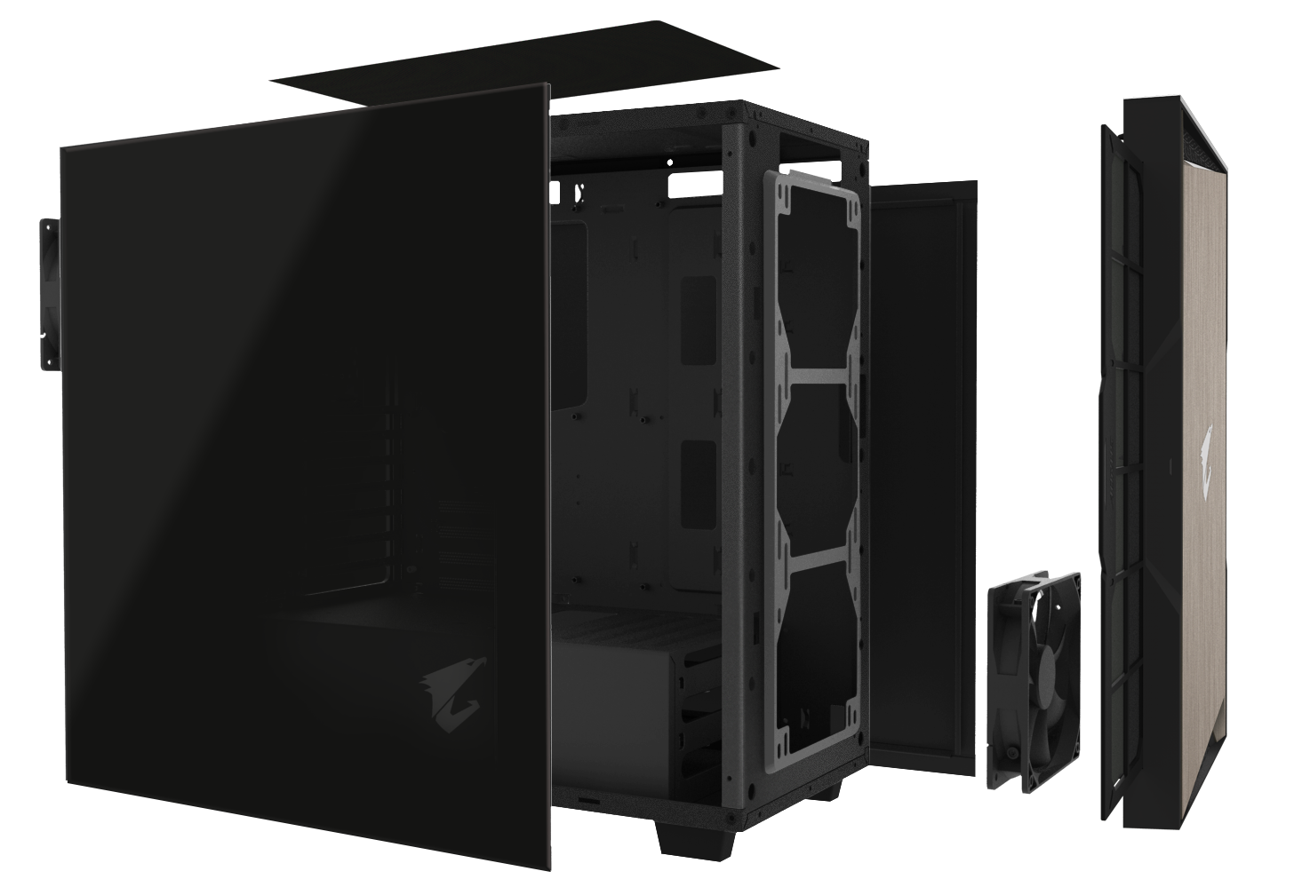 Gigabyte Aorus GB-AC300G Midi Tower Gaming Gehäuse mit Sichtfenster