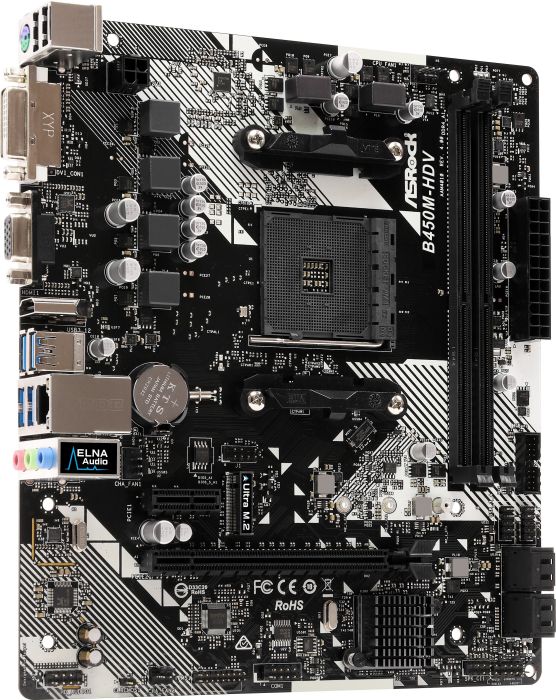 ASRock B450M-HDV R4.0 AM4 mATX Mainboard M.2/DVI/HDMI/VGA/USB3.1(Gen1)