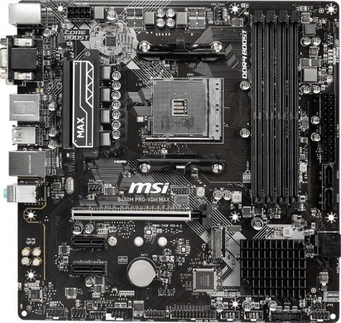 MSI B450M Pro-VDH Max mATX Mainboard Sockel AM4 M.2/DVI/HDMI/VGA