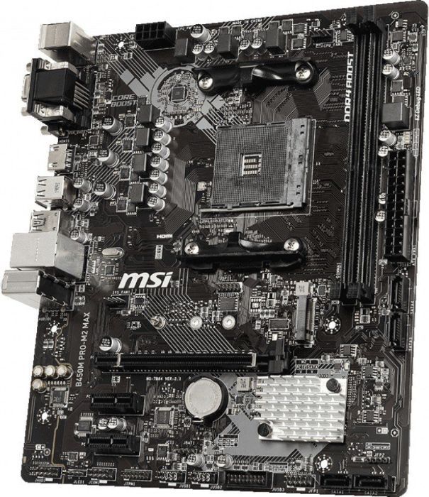 MSI B450M Pro-M2 Max mATX Mainboard Sockel AM4 M.2/DVI/HDMI/VGA