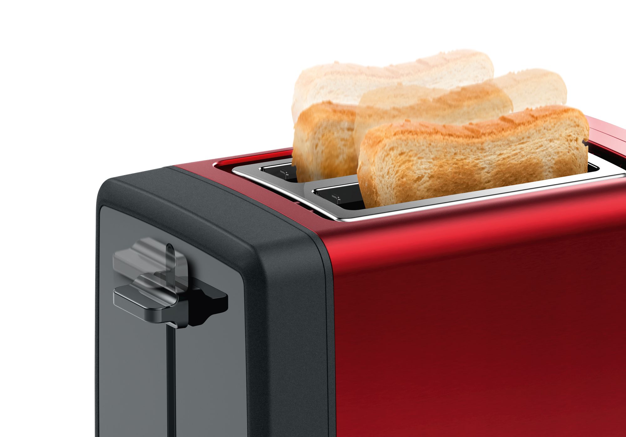 Bosch TAT4P424 Kompakt Toaster, DesignLine, rot