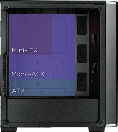 Corsair Carbide 175R Black Midi Tower Gaming Gehäuse, mit TG Seitenfenster