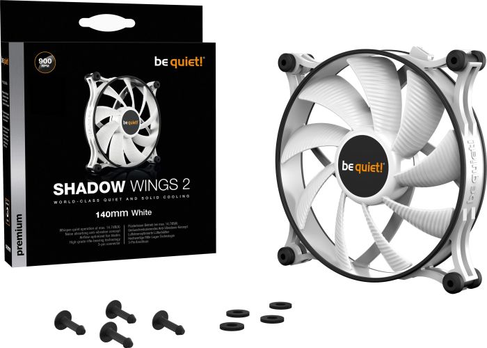 be quiet! Lüfter Shadow Wings 2 weiß - 140mm 900U/Min