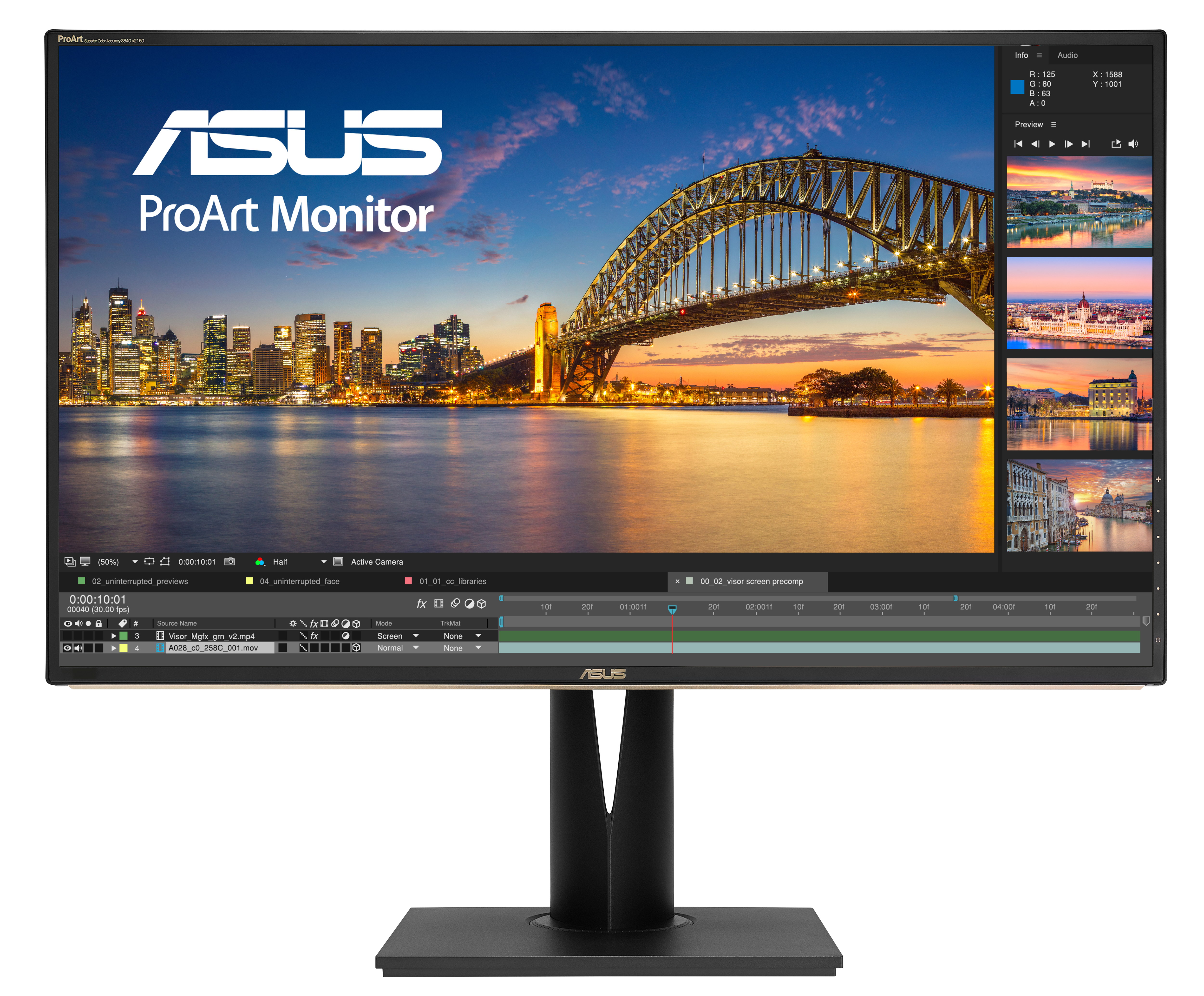 ASUS PA329C 81,3 cm (32") 16:9 UHD Monitor DP/HDMI/USB-C 5ms 1Mio:1