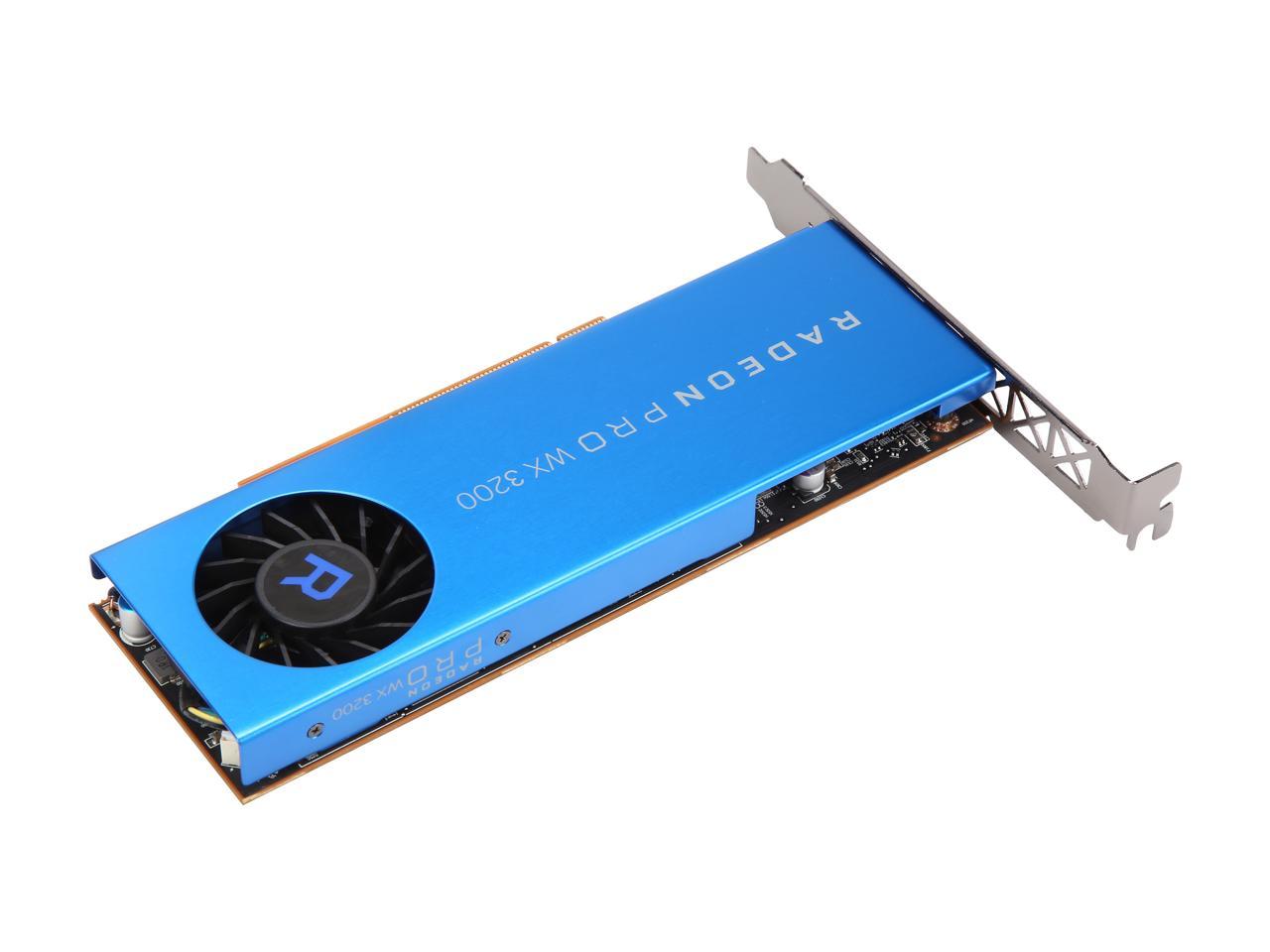 AMD Radeon Pro WX3200 4GB GDDR5 PCIe Workstation Grafikkarte 4x Mini DP