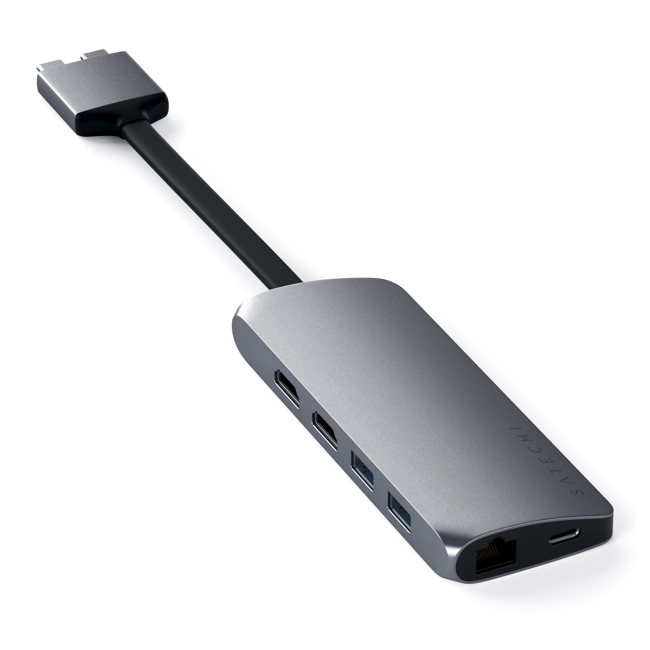 Satechi USB-C Dual Multimedia Adapter 4K Space Gray