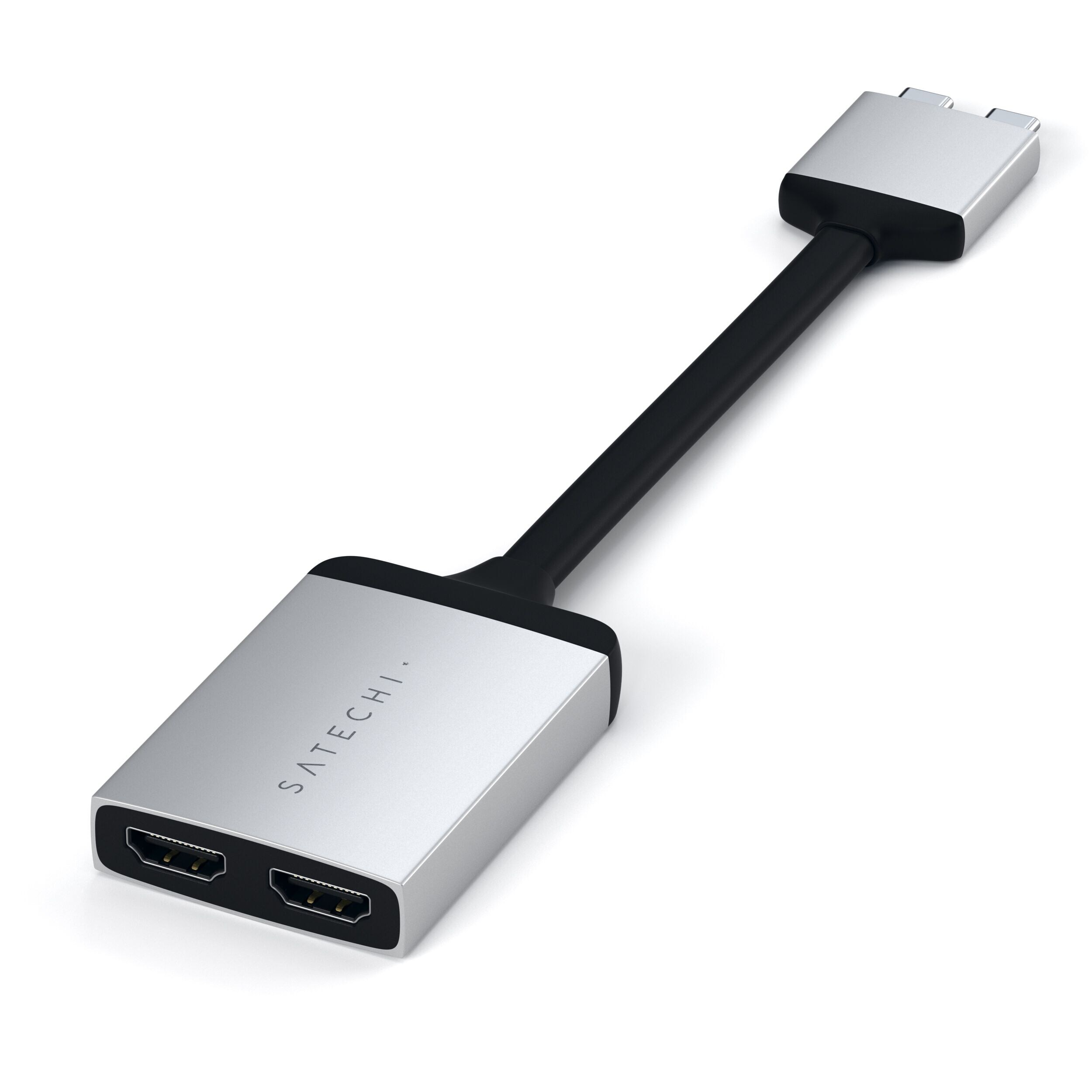 Satechi USB-C Dual HDMI Adapter Silber