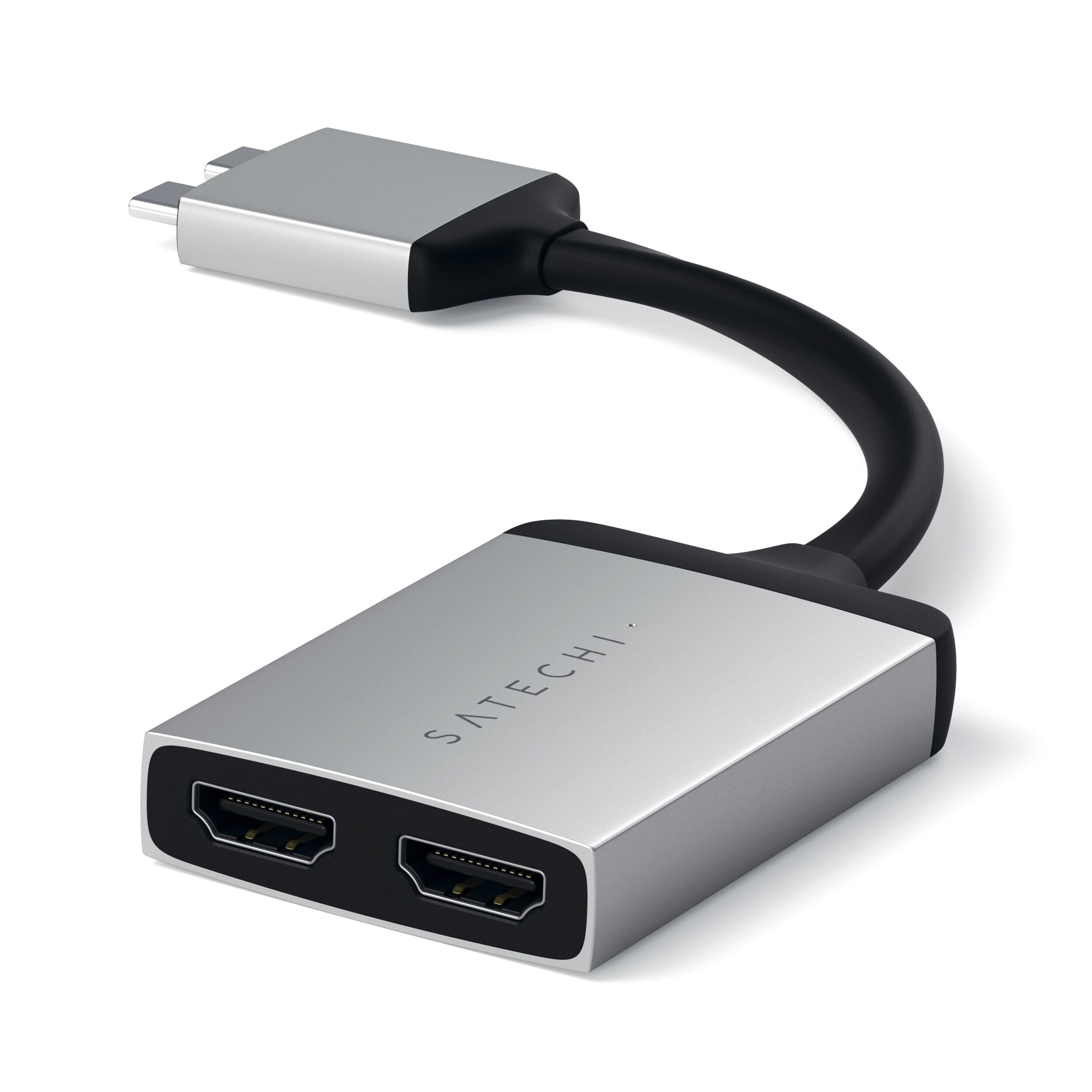 Satechi USB-C Dual HDMI Adapter Silber