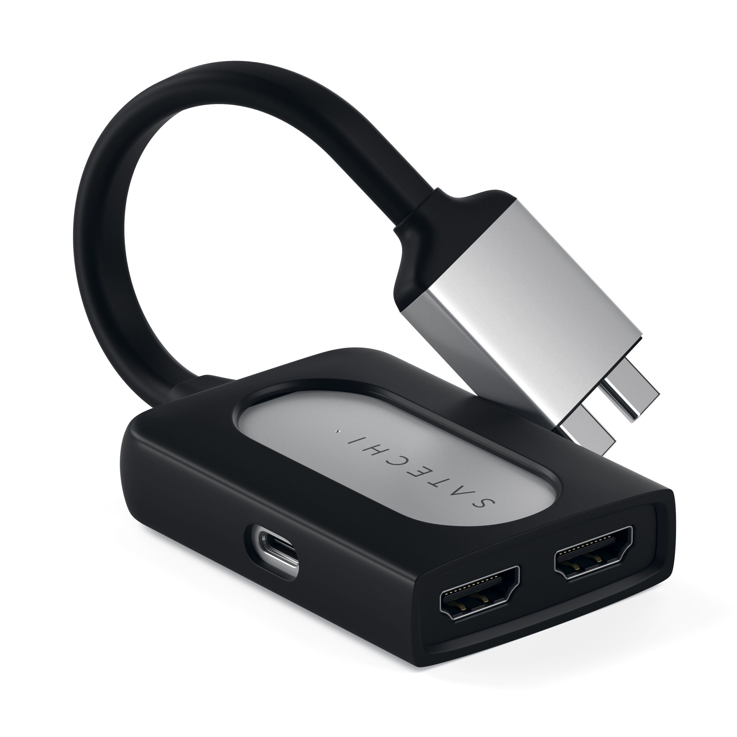 Satechi USB-C Dual HDMI Adapter Silber