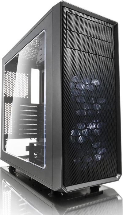 Fractal Design Focus G ATX Gaming Gehäuse mit Seitenfenster, grau