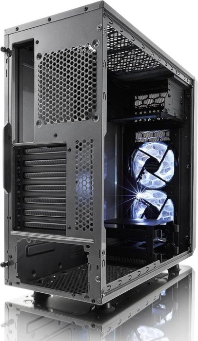 Fractal Design Focus G ATX Gaming Gehäuse mit Seitenfenster, grau