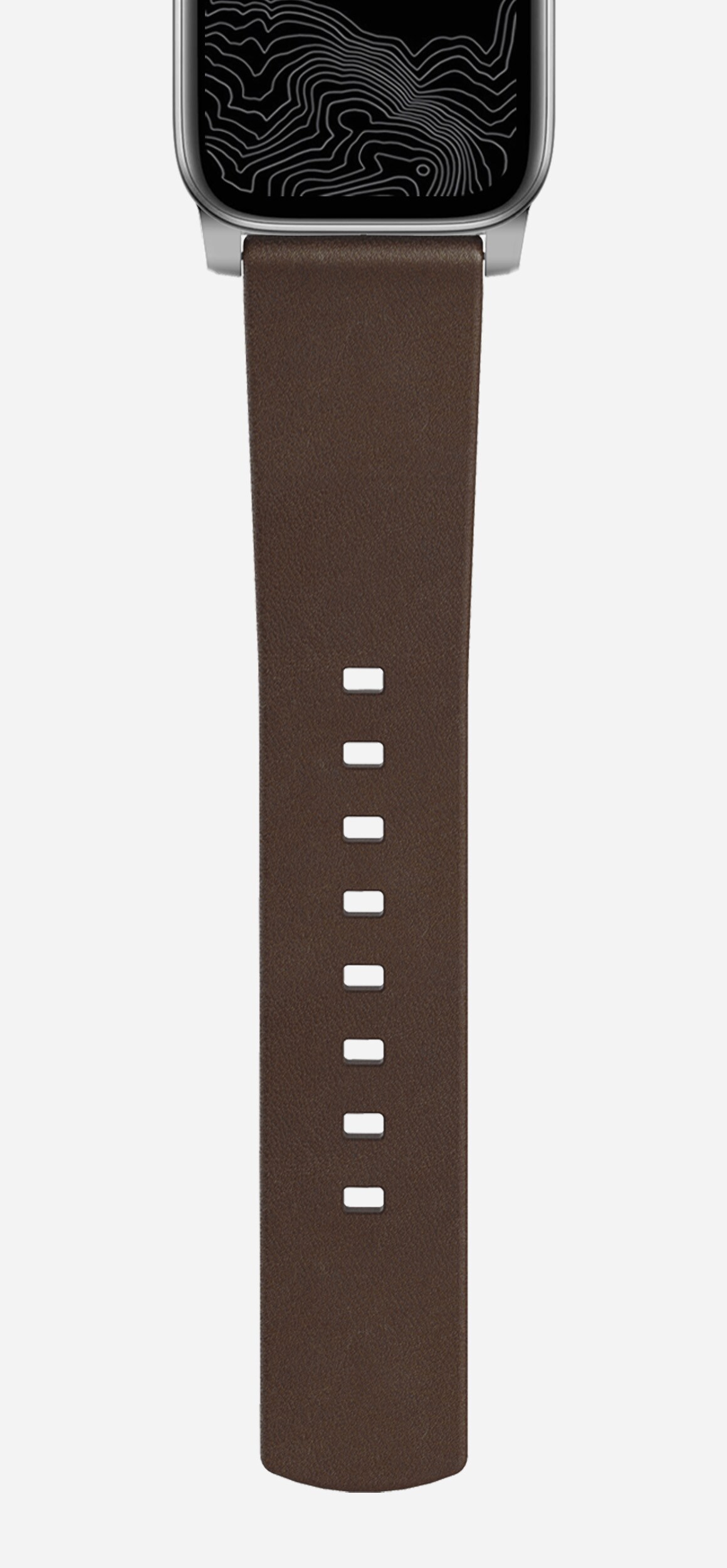 Nomad Strap Modern Leather Brown Connector Silver 38/40 mm