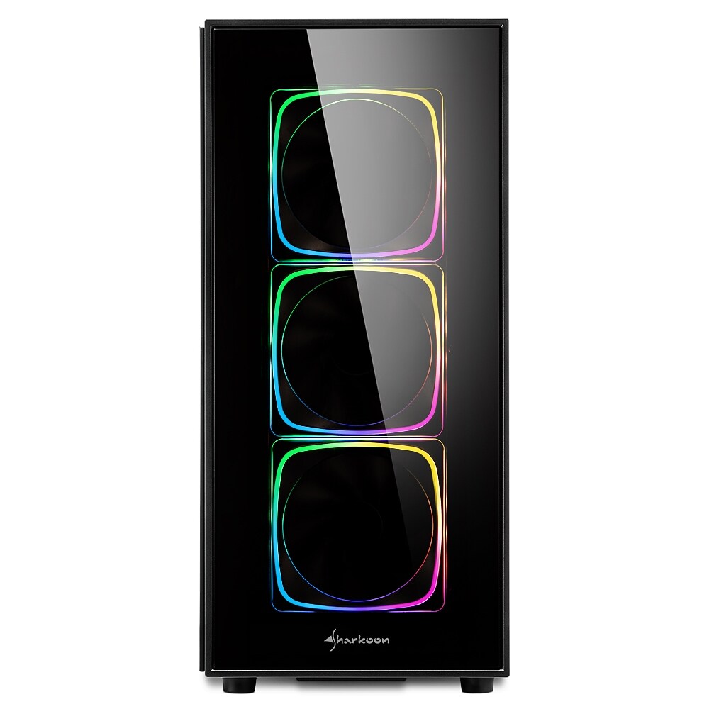 Sharkoon TG6 Midi-Tower ATX Gaming Gehäuse RGB LED, Seitenfenster