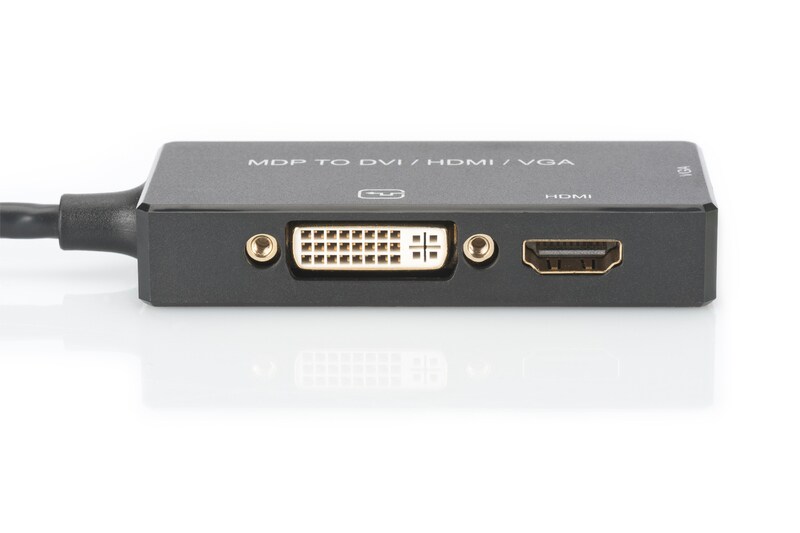 DIGITUS AK-340418-002-S Mini DisplayPort Adapter auf HDMI/DVI/ VGA