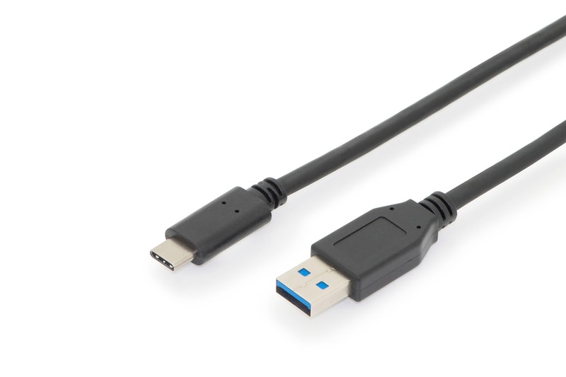 DIGITUS AK-300146-010-S USB Type-C Gen2 Verbindungskabel auf A St./St. 1m