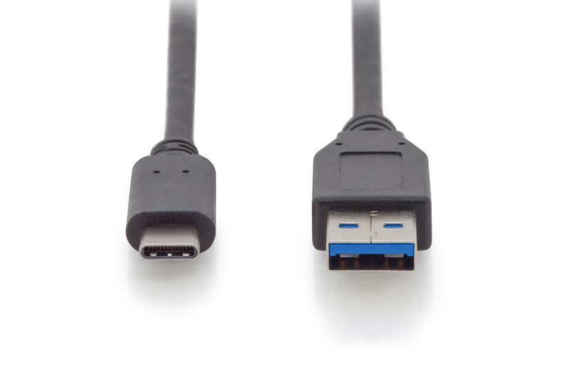 DIGITUS AK-300146-010-S USB Type-C Gen2 Verbindungskabel auf A St./St. 1m