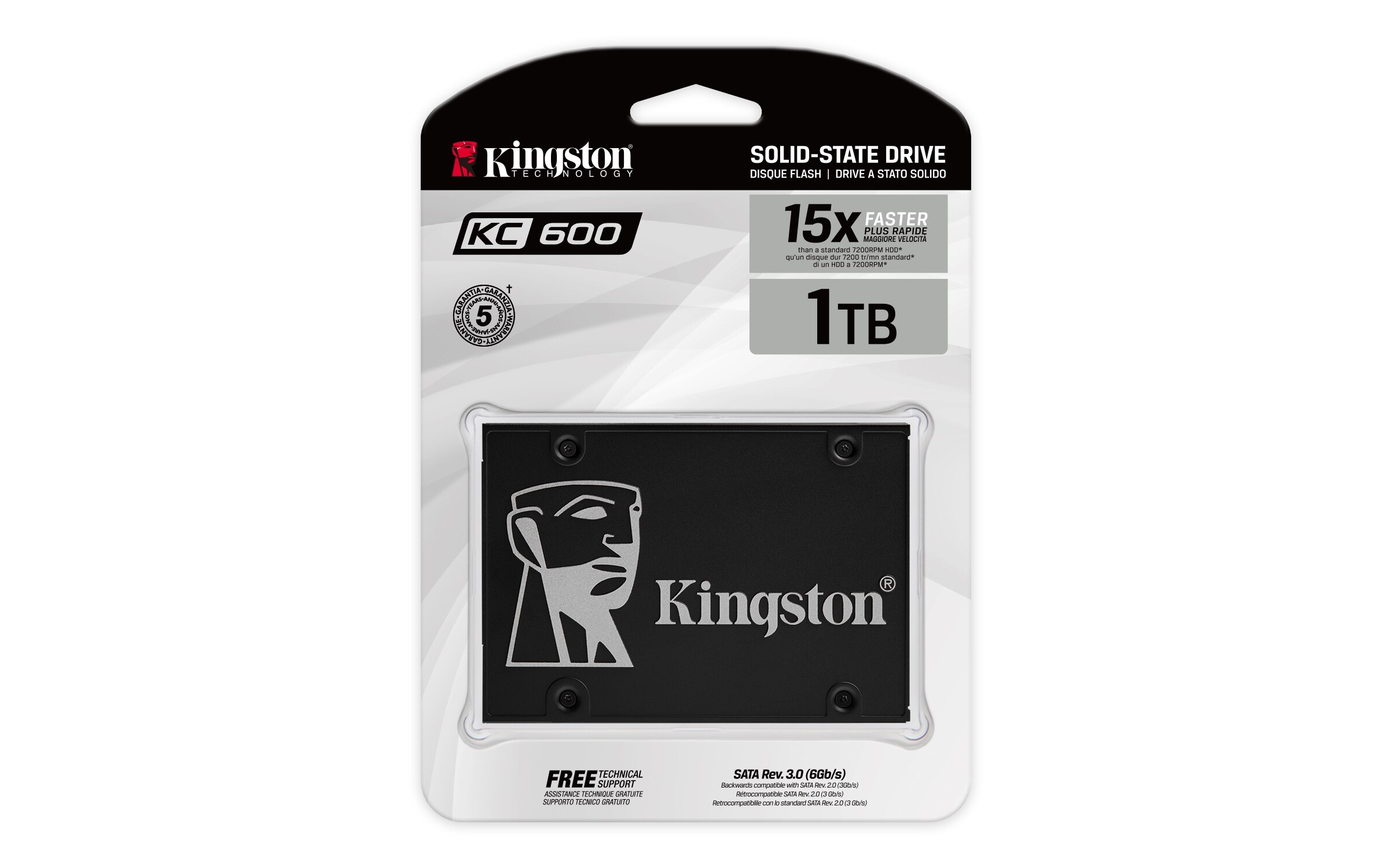 Kingston SSDNow KC600 1024GB 3D TLC 2.5zoll SATA600 - 7mm