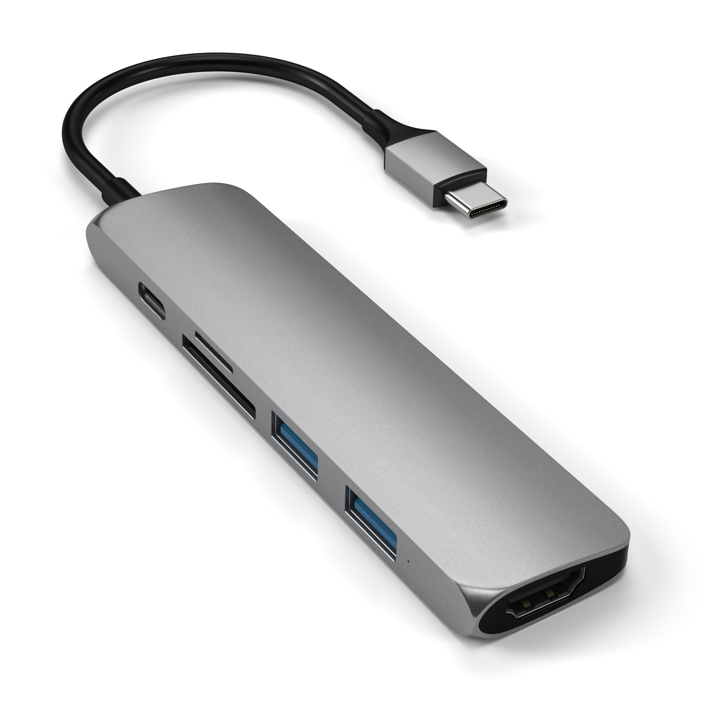 Satechi Type-C USB Passthrough HDMI Hub V2 Space Grau