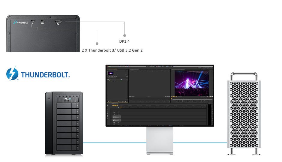 PROMISE Pegasus32 R4 16TB Thunderbolt 3 RAID